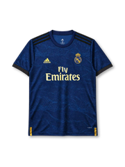 Real Madrid 2019-20 away jersey adidas front view navy jacquard pattern