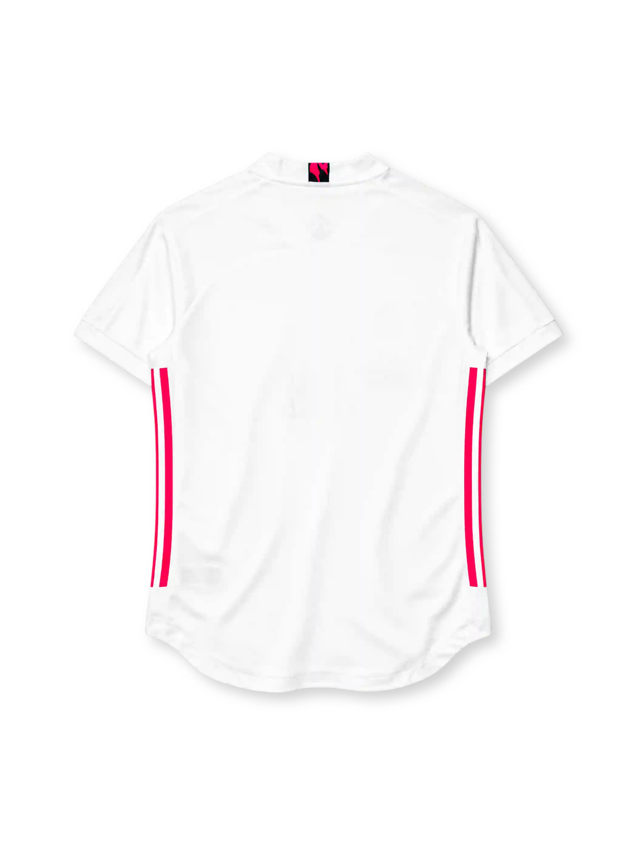 Real Madrid 2020-21 home jersey adidas front view white pink panels