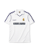 Real Madrid 1988-90 home jersey Hummel front view white chevron sleeves