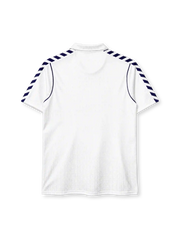 Real Madrid 1988-90 home jersey Hummel front view white chevron sleeves