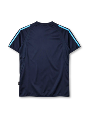 Real Madrid 2003-04 away jersey in navy with Siemens Mobile sponsor and light blue stripes