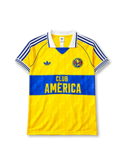 Club America anniversary home jersey in yellow and blue with CA eagle crest