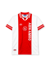 Ajax 1994-95 home jersey with red center stripe and ABN AMRO sponsor