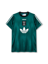 Liverpool adidas Bringback T-shirt in teal green with trefoil logo and heritage crest