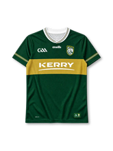 Kerry GAA home jersey in green with gold chest band and Ciarrai crest