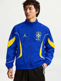 Brazil 2026 Jordan Anthem Track Jacket Blue Yellow