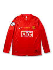 Manchester United 2008 Champions League Final Home Long Sleeve Shirt #7 Ronaldo