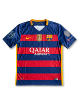 Barcelona 2015-16 Champions League Home Shirt #10 Messi