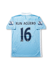 Manchester City 2011-12 Home Jersey #16 Kun Agüero