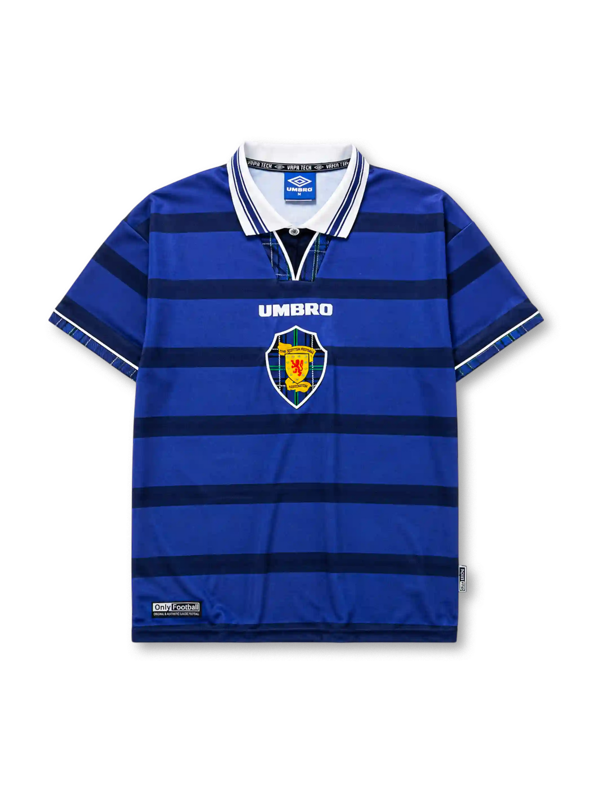 Scotland 1998-00 home jersey with tonal blue stripes