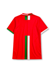 Wales 1996-98 home jersey in red with central white and green stripe