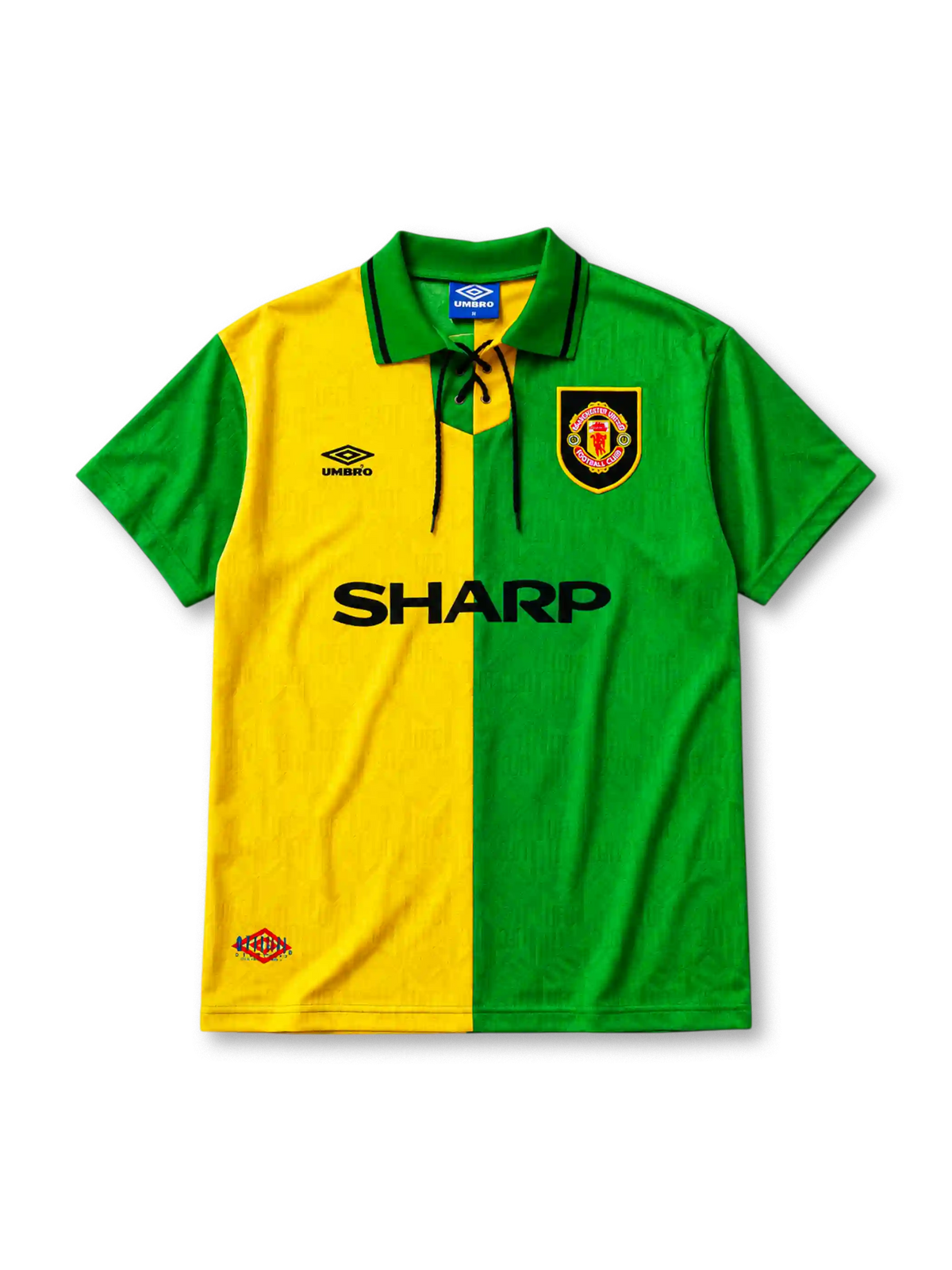 Manchester United 1992-94 third jersey in green and gold