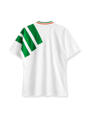 Republic of Ireland 1992-94 away jersey in white with diagonal green stripe