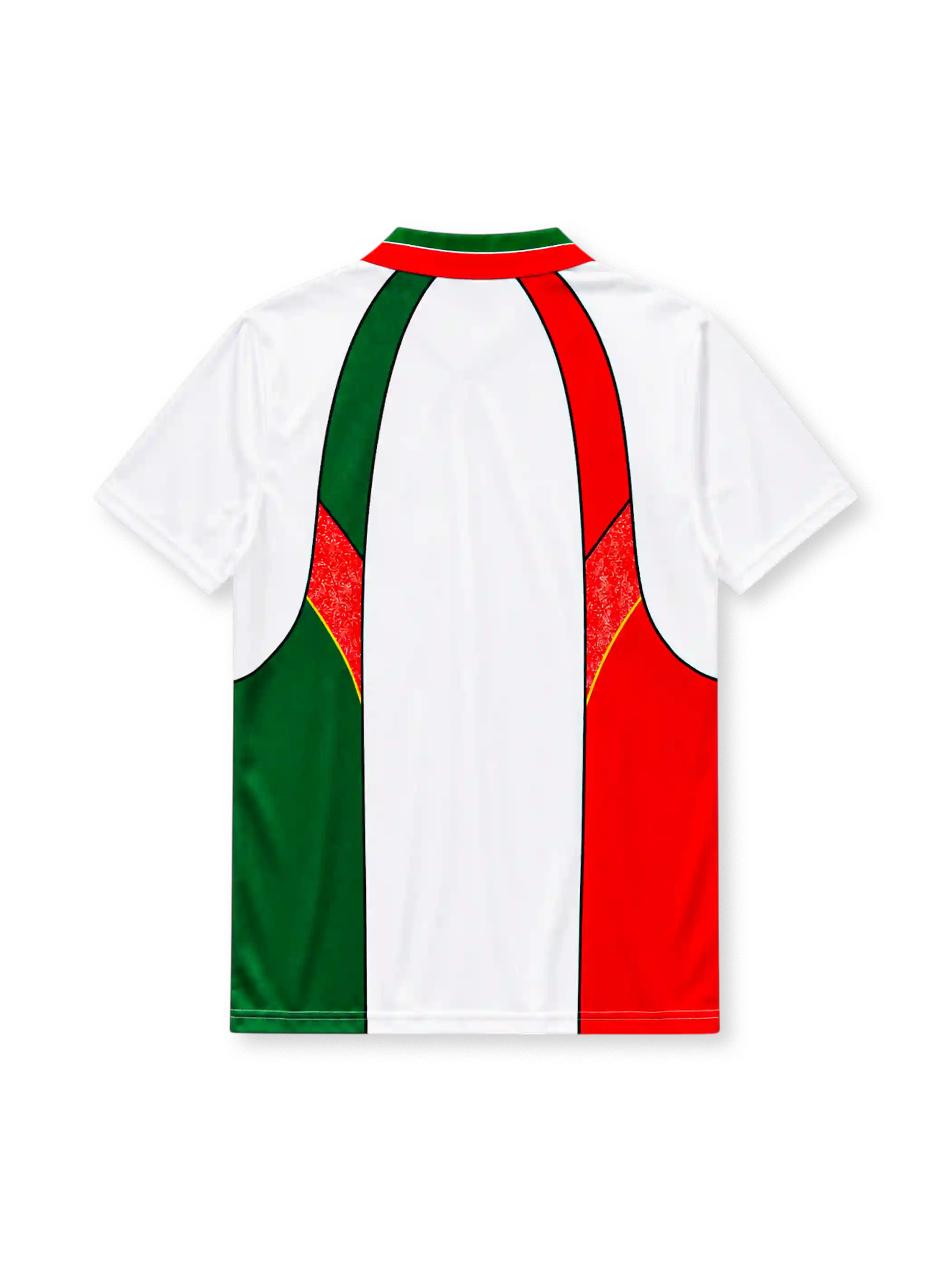 Republic of Ireland 1994-96 away jersey with red and green braces design