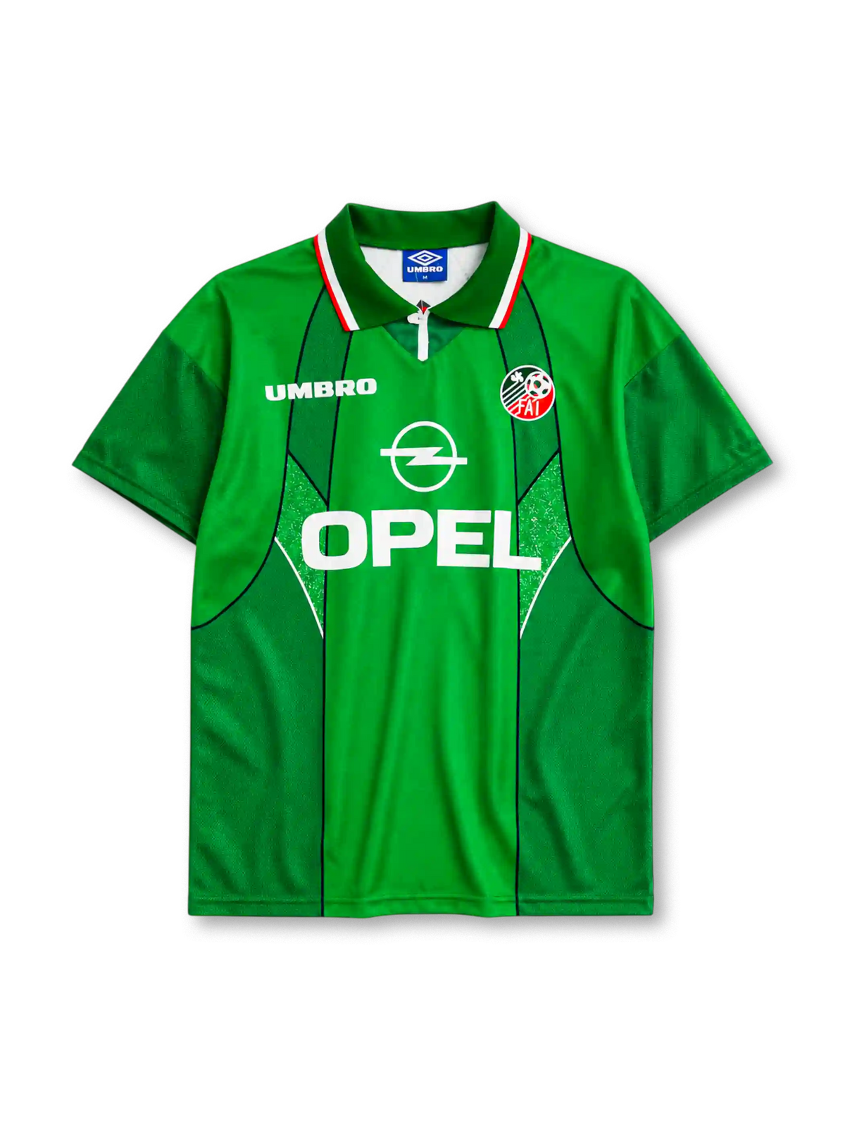 Republic of Ireland 1994/96 home football shirt by Umbro with Opel sponsor logo and FAI crest