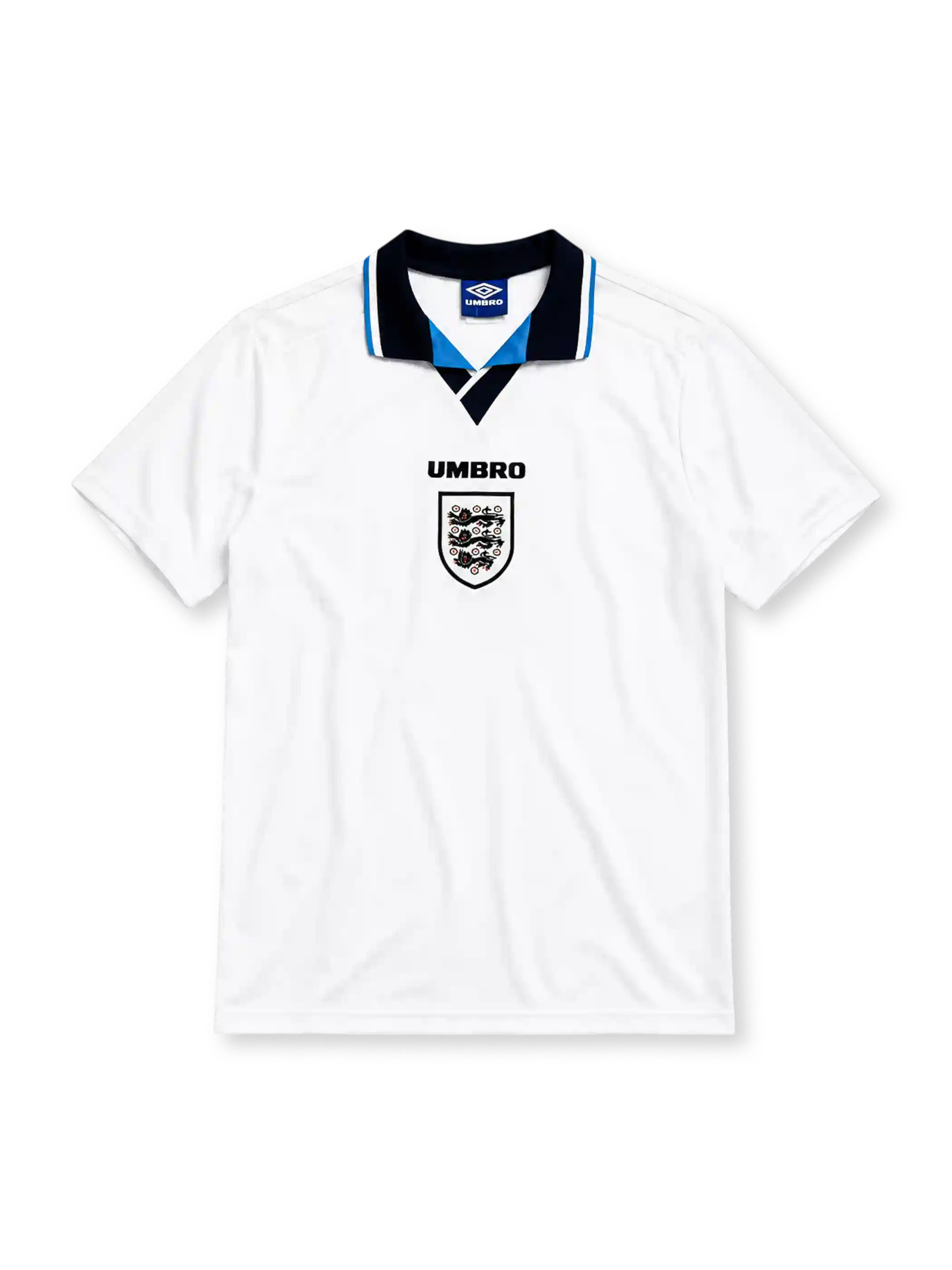 England 1996 home football shirt by Umbro with Three Lions crest