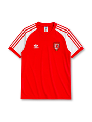 Wales 1982 home football shirt by Adidas with three-stripe sleeves and FAW crest