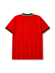 Wales 1994/96 home football shirt by Umbro with green pinstripes and FAW dragon crest