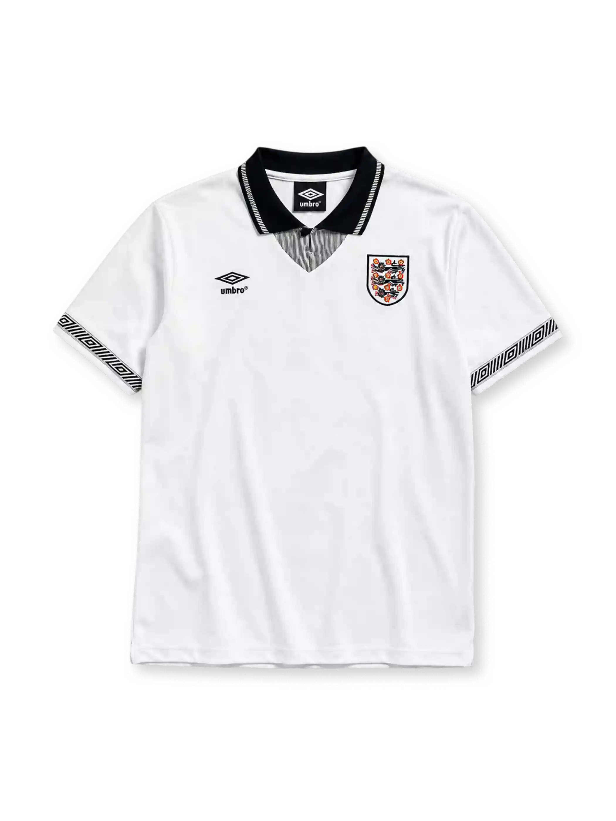 England 1990 home football shirt by Umbro with Three Lions crest and diamond cuff trim