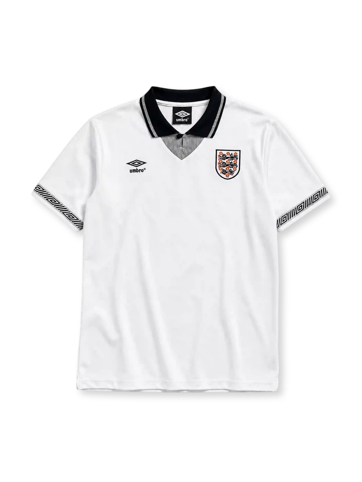 England 1990 home football shirt by Umbro with Three Lions crest and diamond cuff trim