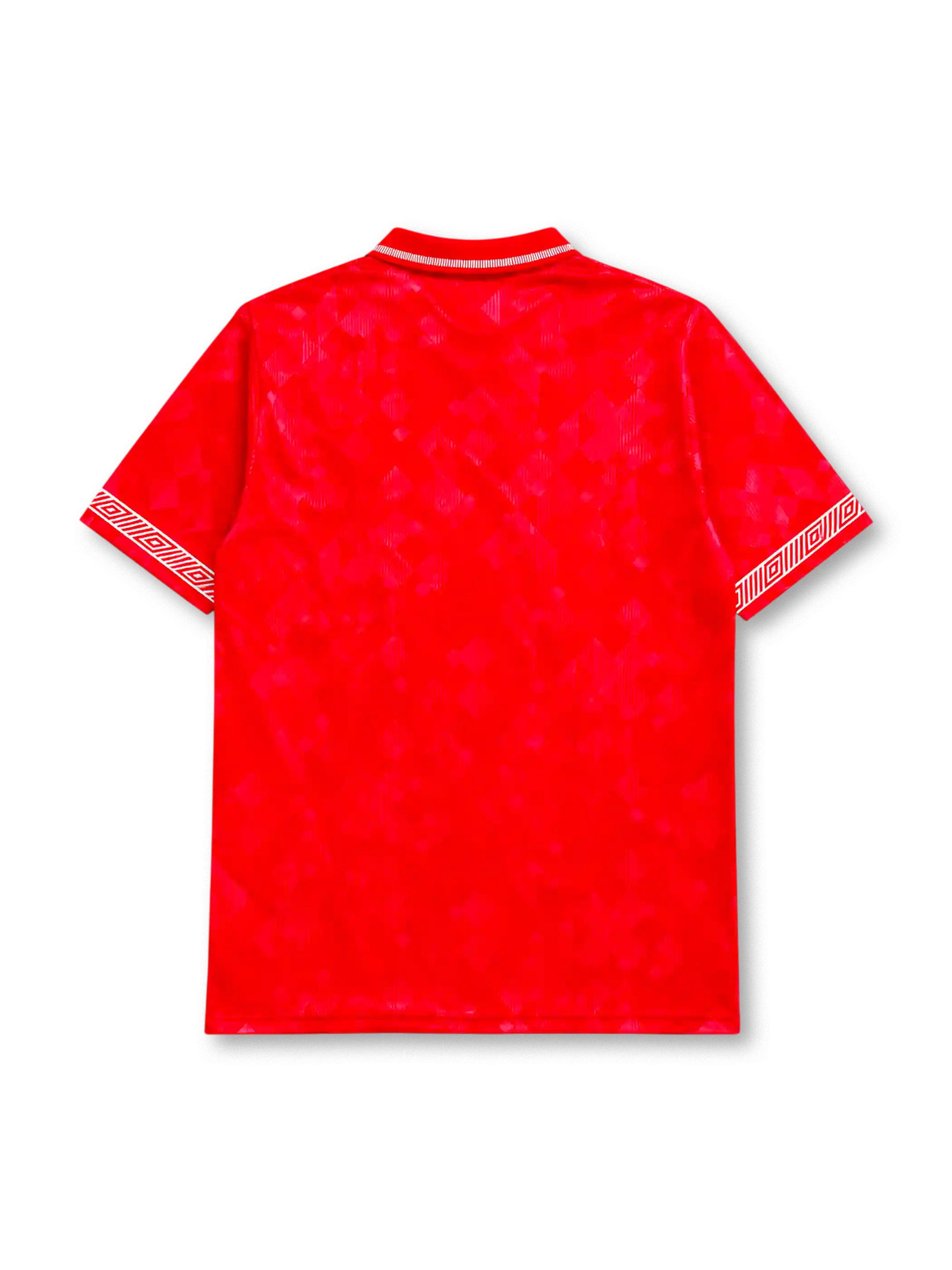 Wales 1990/92 home football shirt by Umbro with diamond jacquard pattern and FAW crest