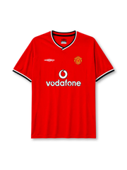 Manchester United 2000/02 home football shirt by Umbro with Vodafone sponsor logo