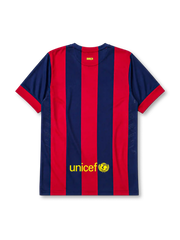 Barcelona 2014/15 home football shirt by Nike with Qatar Airways sponsor logo and FCB crest