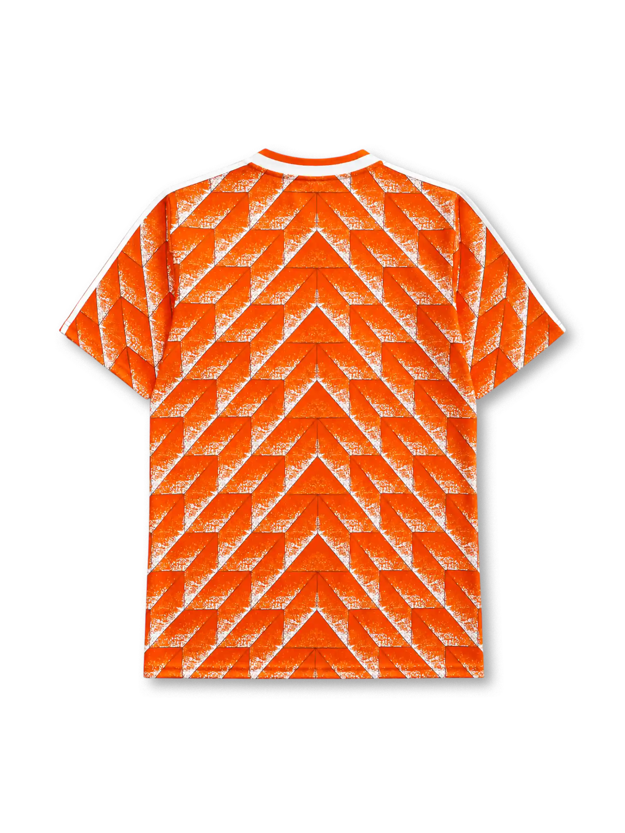 Netherlands 1988 home football shirt by Adidas with chevron print and KNVB crest