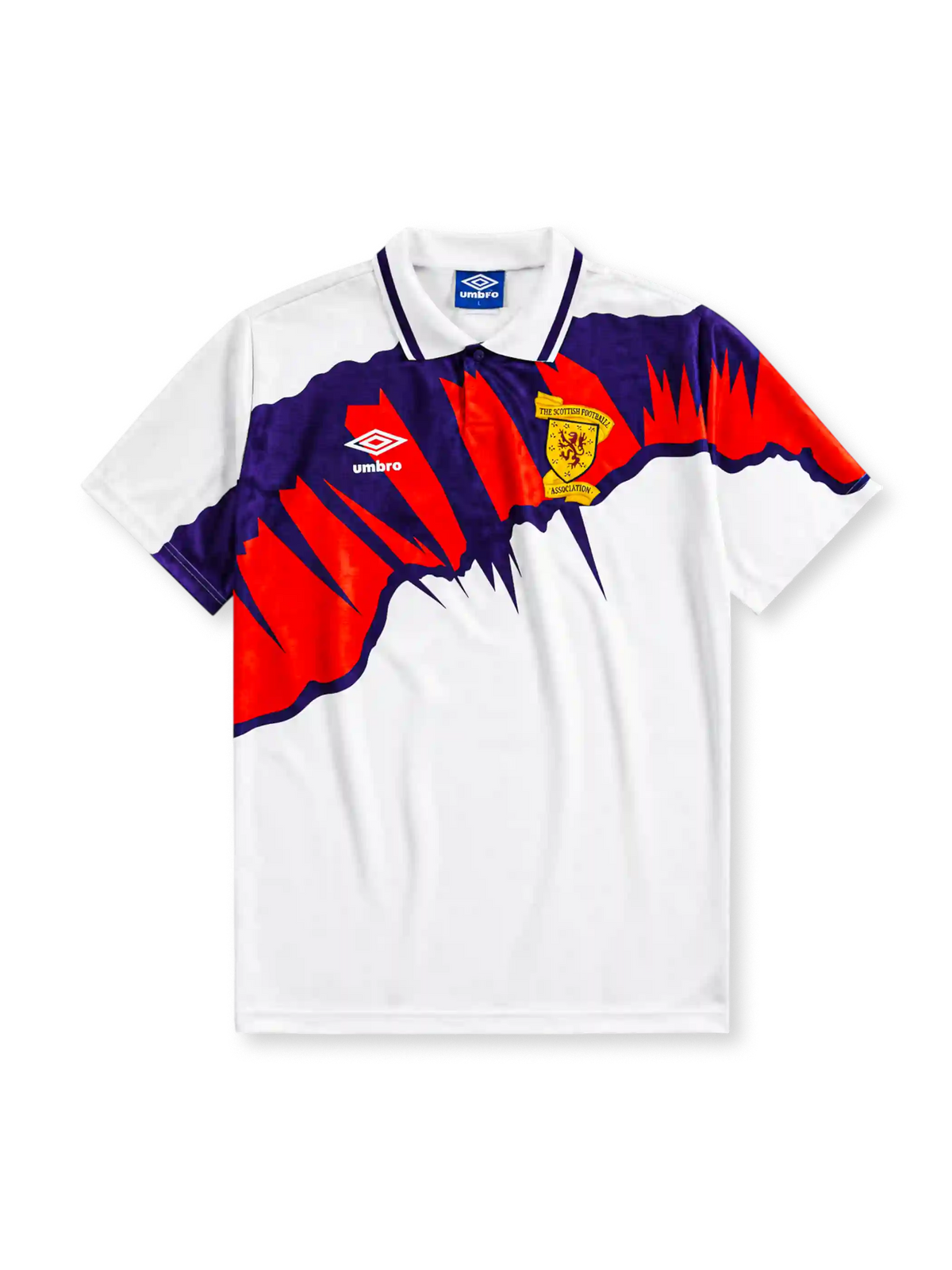 Wales 1991/93 away football shirt by Umbro with lightning graphic design