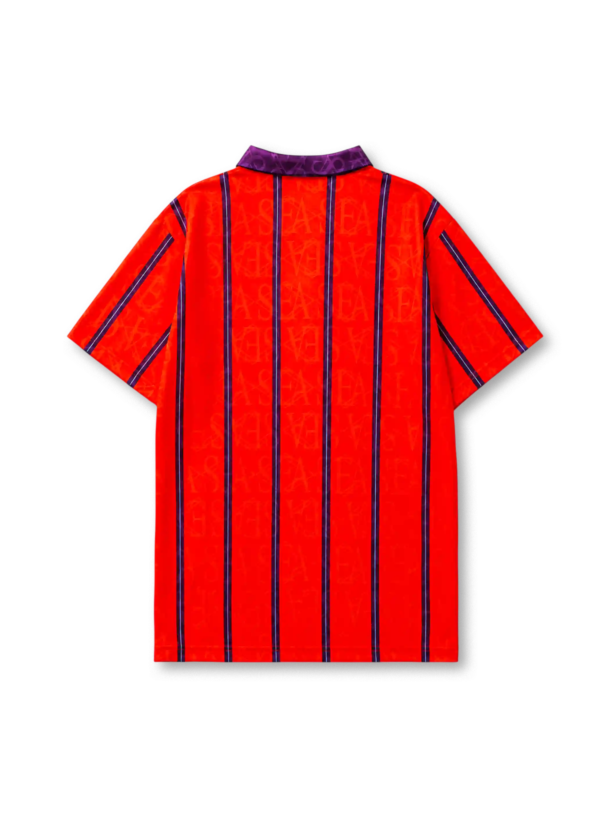 Scotland 1994 away football shirt by Umbro with orange and purple pinstripes and SFA crest