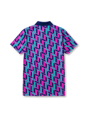 Scotland 1988/89 away football shirt by Umbro with pink and teal geometric diamond pattern and SFA crest