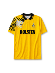 Tottenham Hotspur 1992/94 away football shirt by Umbro with checkered pattern and Holsten sponsor logo