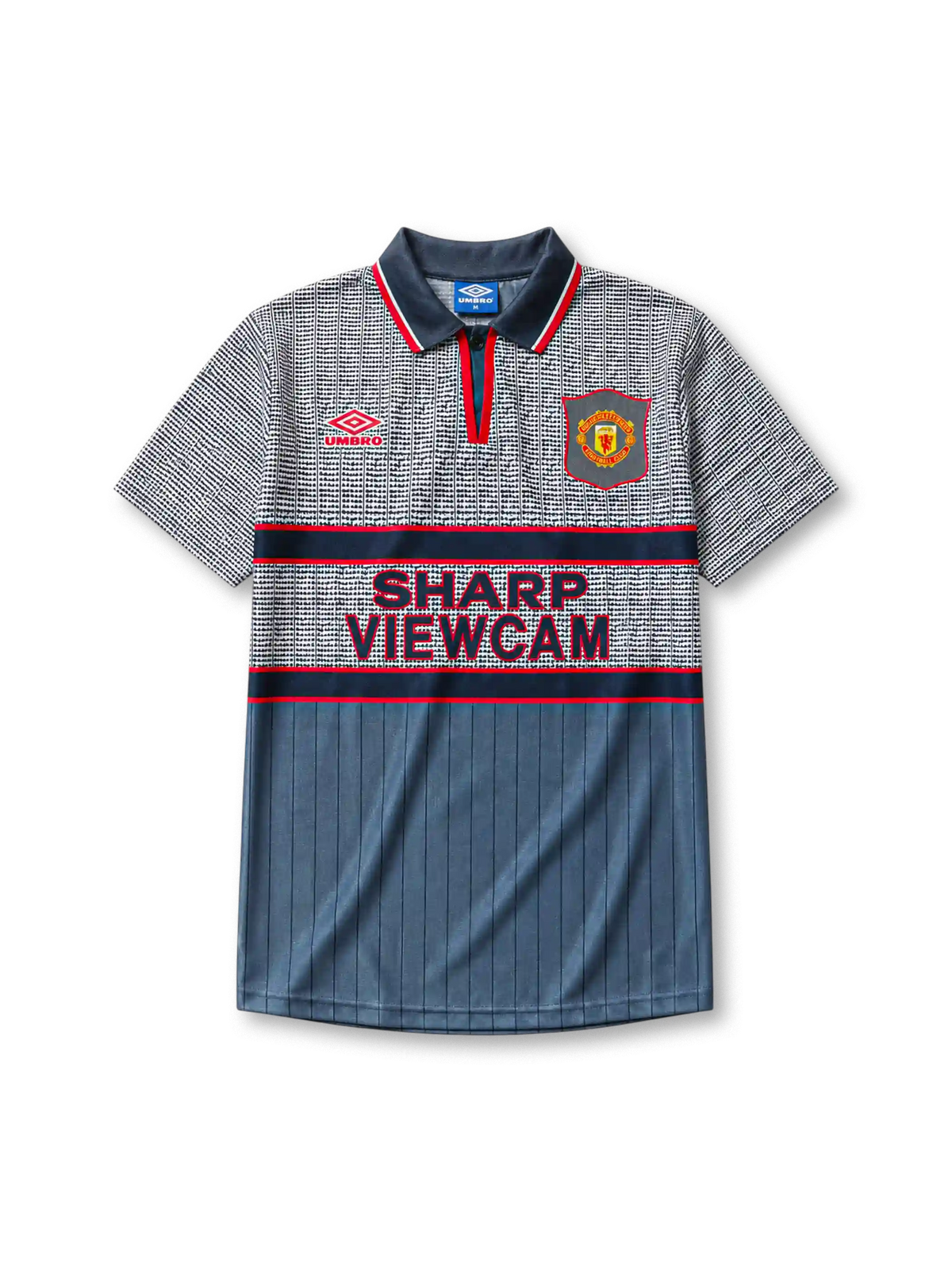 Manchester United 1995/96 away football shirt by Umbro with Sharp Viewcam sponsor logo
