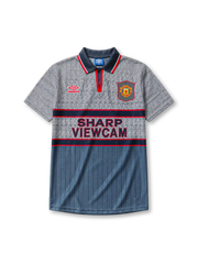 Manchester United 1995/96 away football shirt by Umbro with Sharp Viewcam sponsor logo