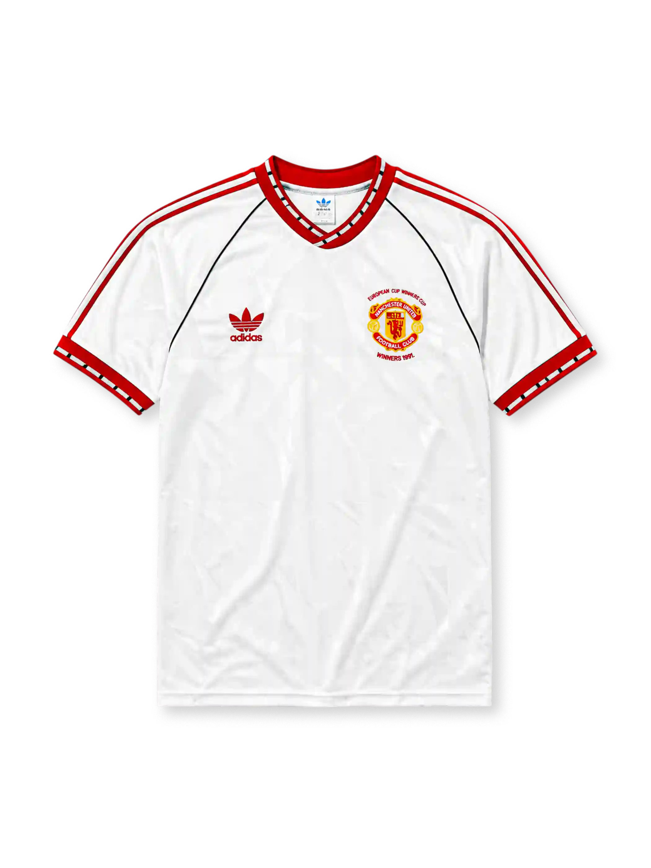 Manchester United 1991 away football shirt by Adidas with European Cup Winners' Cup badge