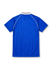 Manchester United 1988/90 third football shirt by Adidas in royal blue with Sharp sponsor logo