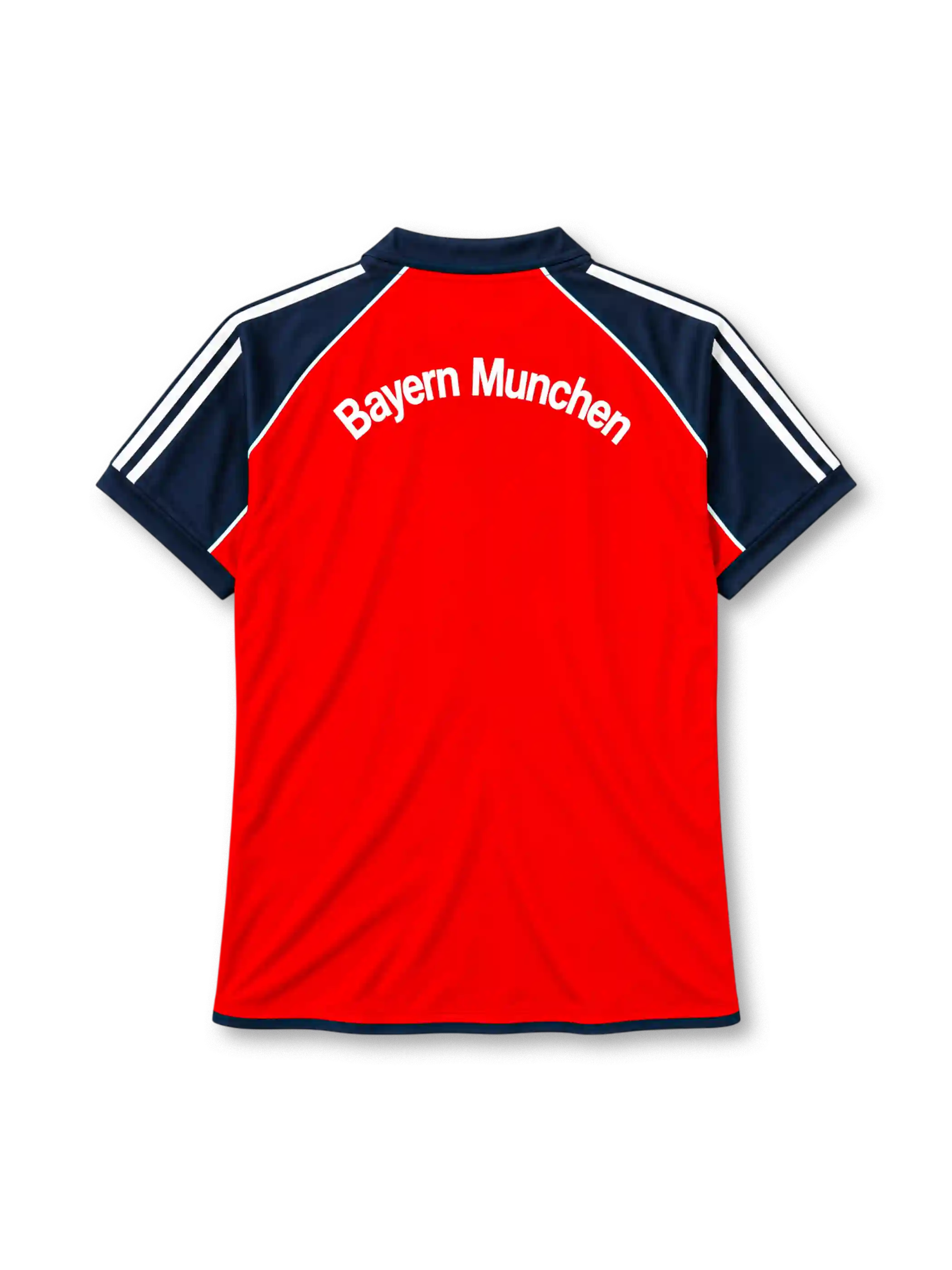 Bayern Munich 2000-01 home jersey adidas front view red navy sleeves
