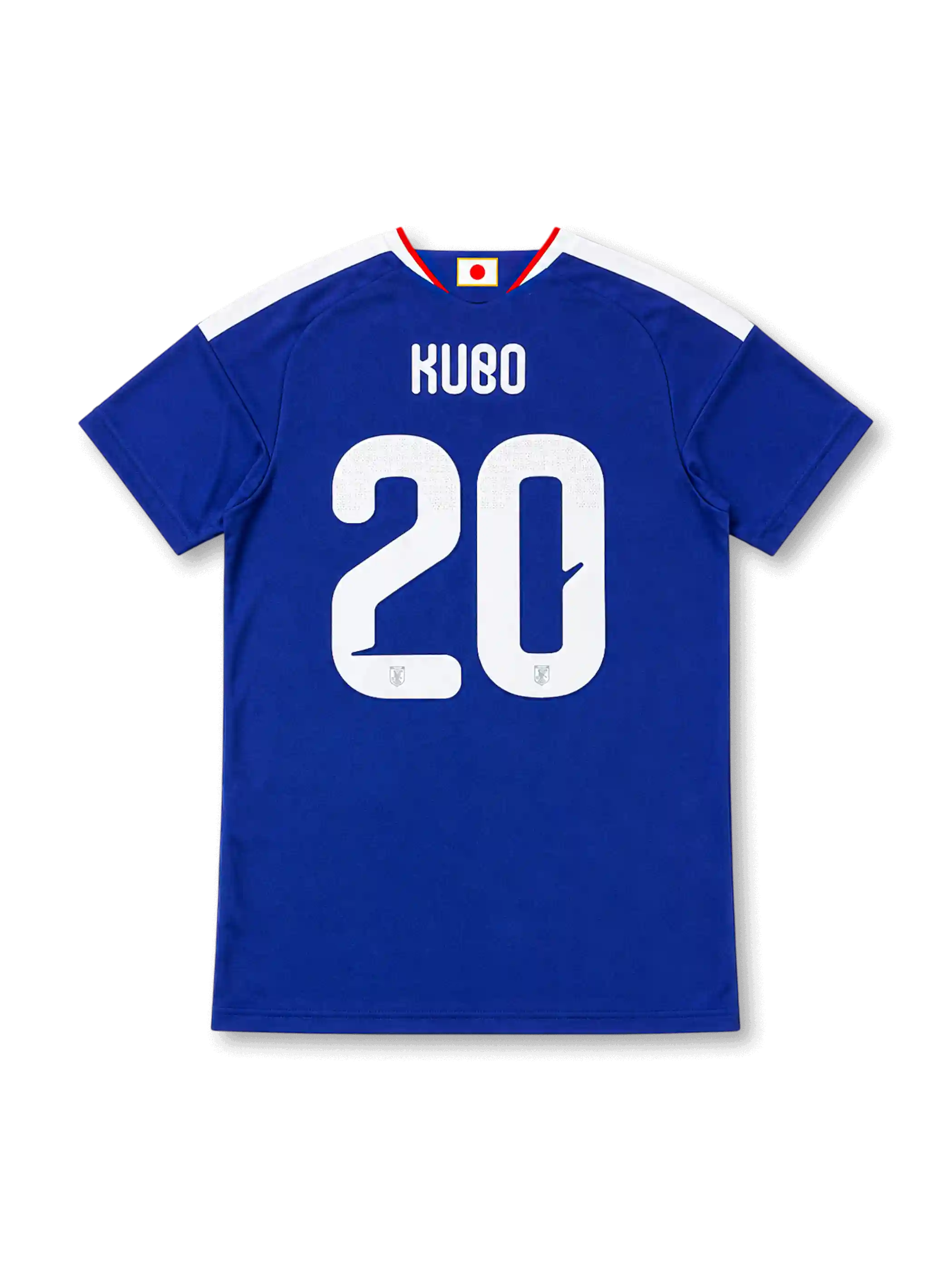 Japan 2026 home blue football jersey with KUBO name and number 20