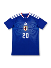 Japan 2026 home blue football jersey with KUBO name and number 20