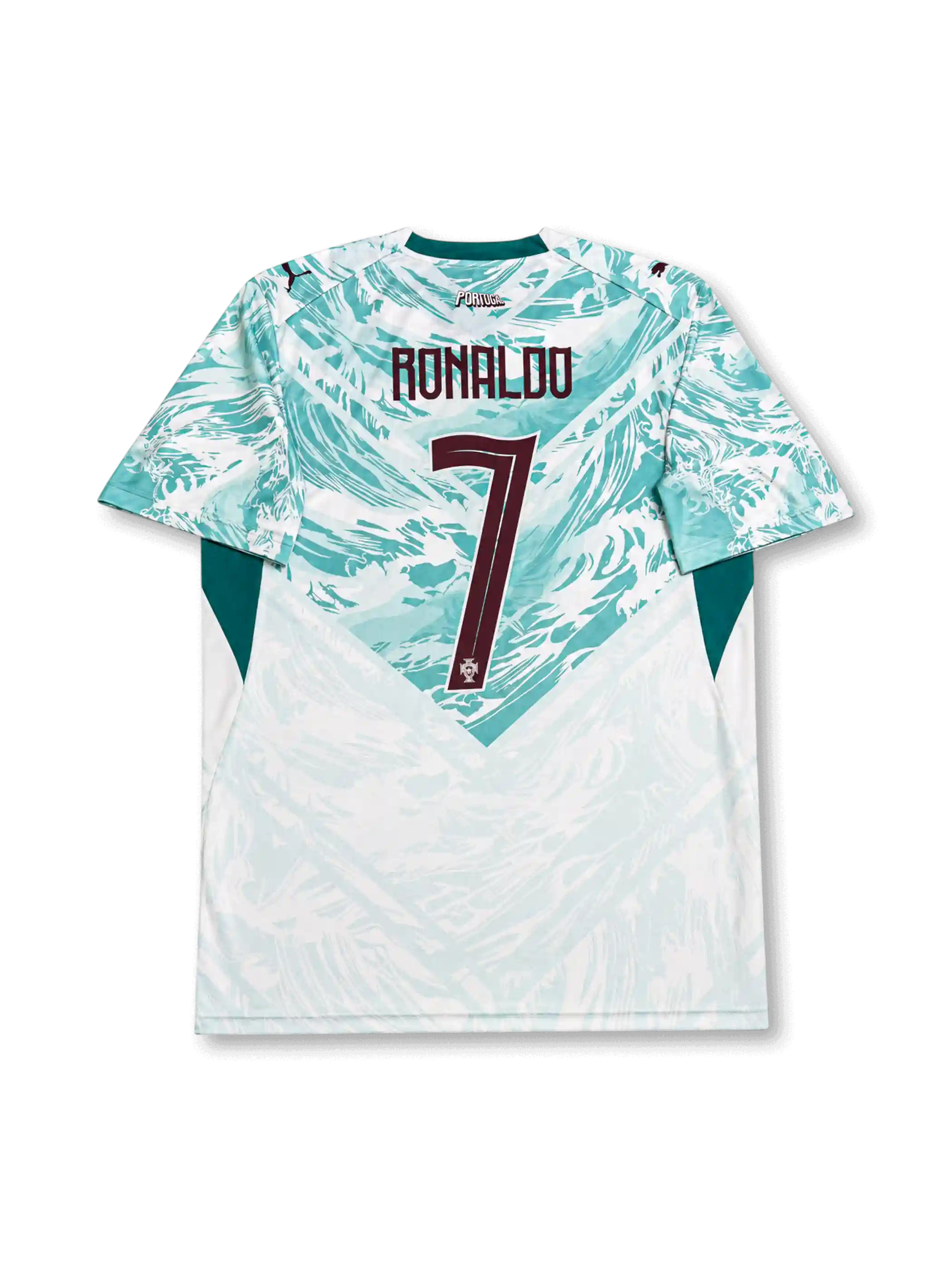 Back view of Portugal 2026 away shirt with Ronaldo name-set and number 7.