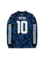 Back view of Argentina 2026 away long sleeve shirt with MESSI name-set and number 10.