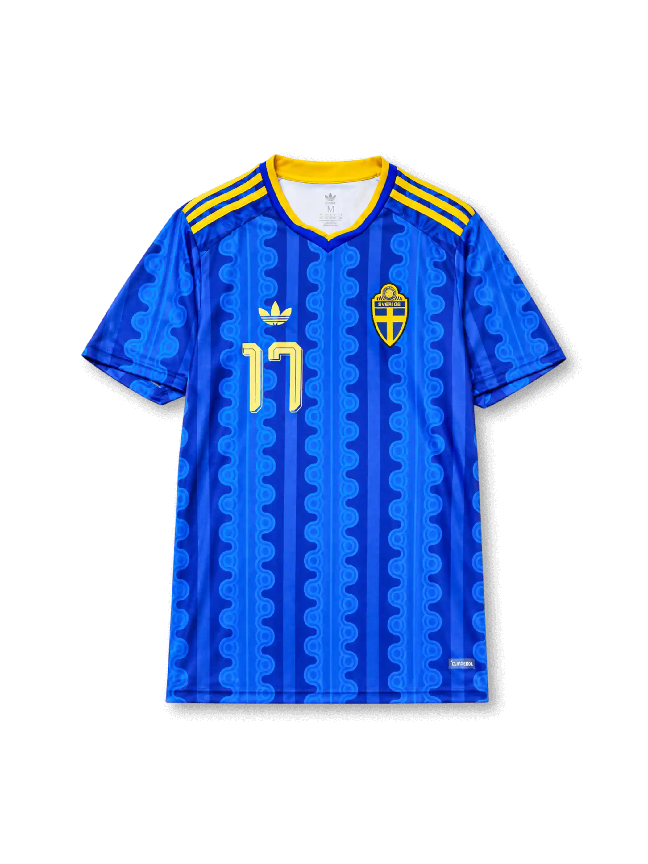 Viktor Gyökeres #11 Sweden 2026 World Cup away football jersey in blue with yellow trim, Sweden crest, front number 11, and Gyökeres name and number on the back.