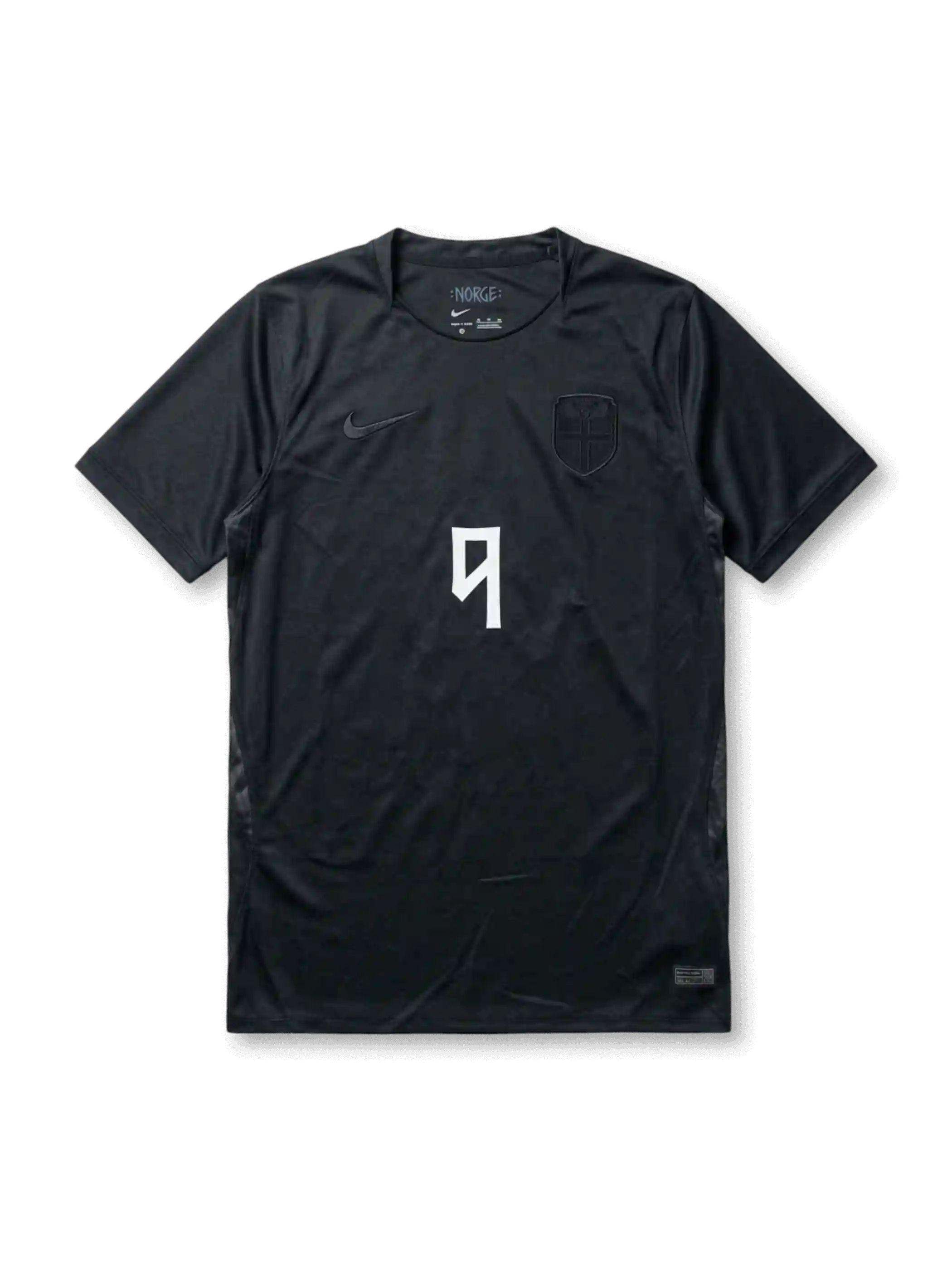 Norway 2026 World Cup away black football jersey with BRAUT HAALAND name and number 9