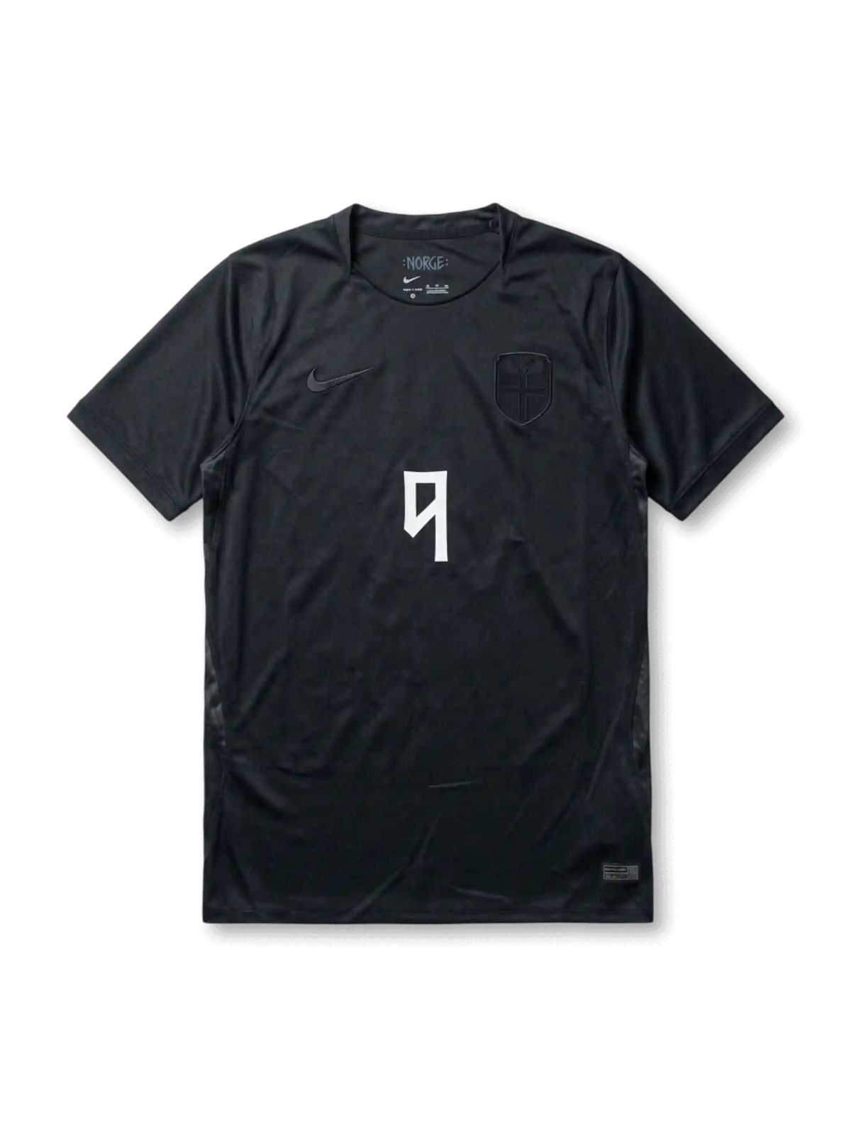 Norway 2026 World Cup away black football jersey with BRAUT HAALAND name and number 9