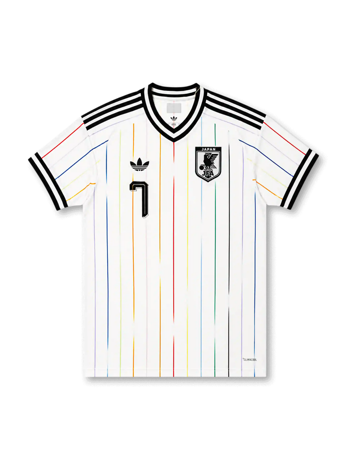Japan 2026 away replica football jersey in white with Kaoru Mitoma name and number 7