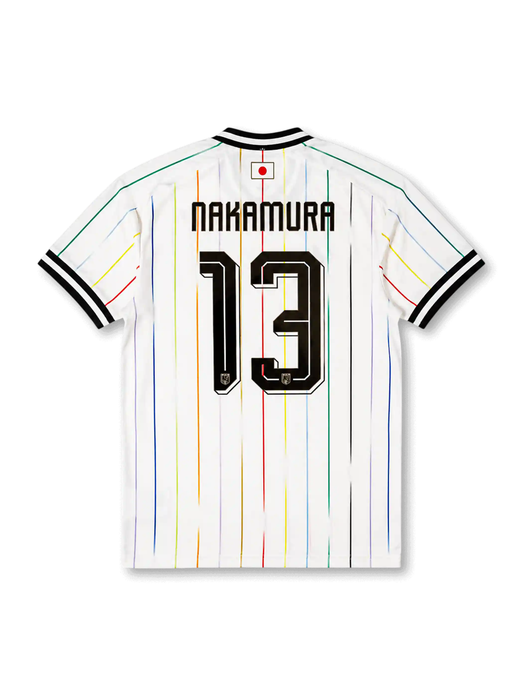 Japan 2026 away replica football jersey in white with Keito Nakamura name and number 13