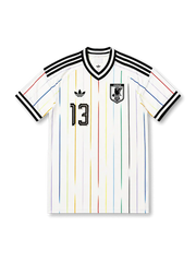 Japan 2026 away replica football jersey in white with Keito Nakamura name and number 13
