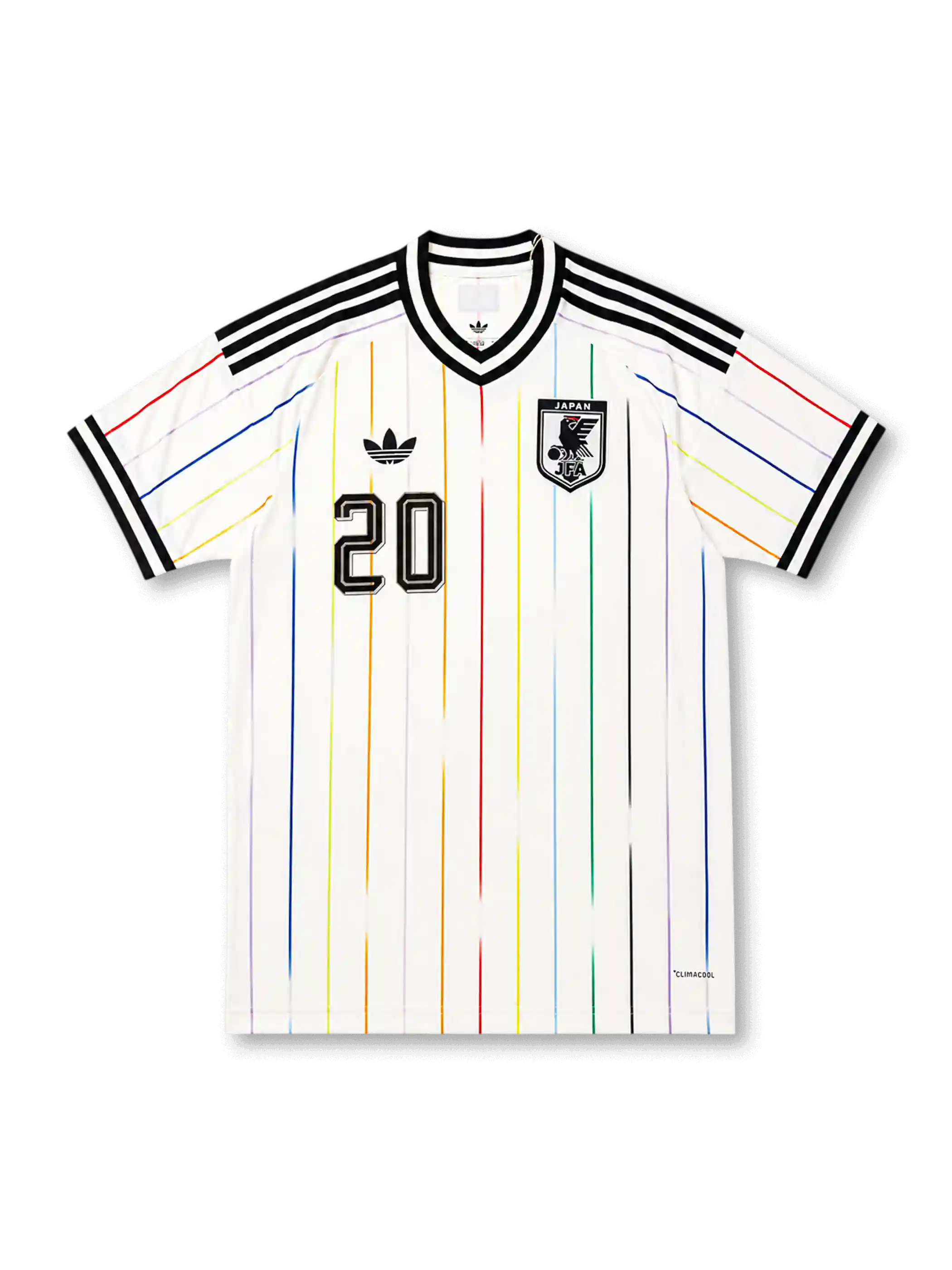 Japan 2026 away replica football jersey in white with Takefusa Kubo name and number 20