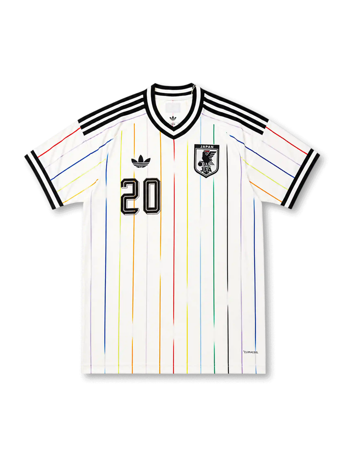 Japan 2026 away replica football jersey in white with Takefusa Kubo name and number 20