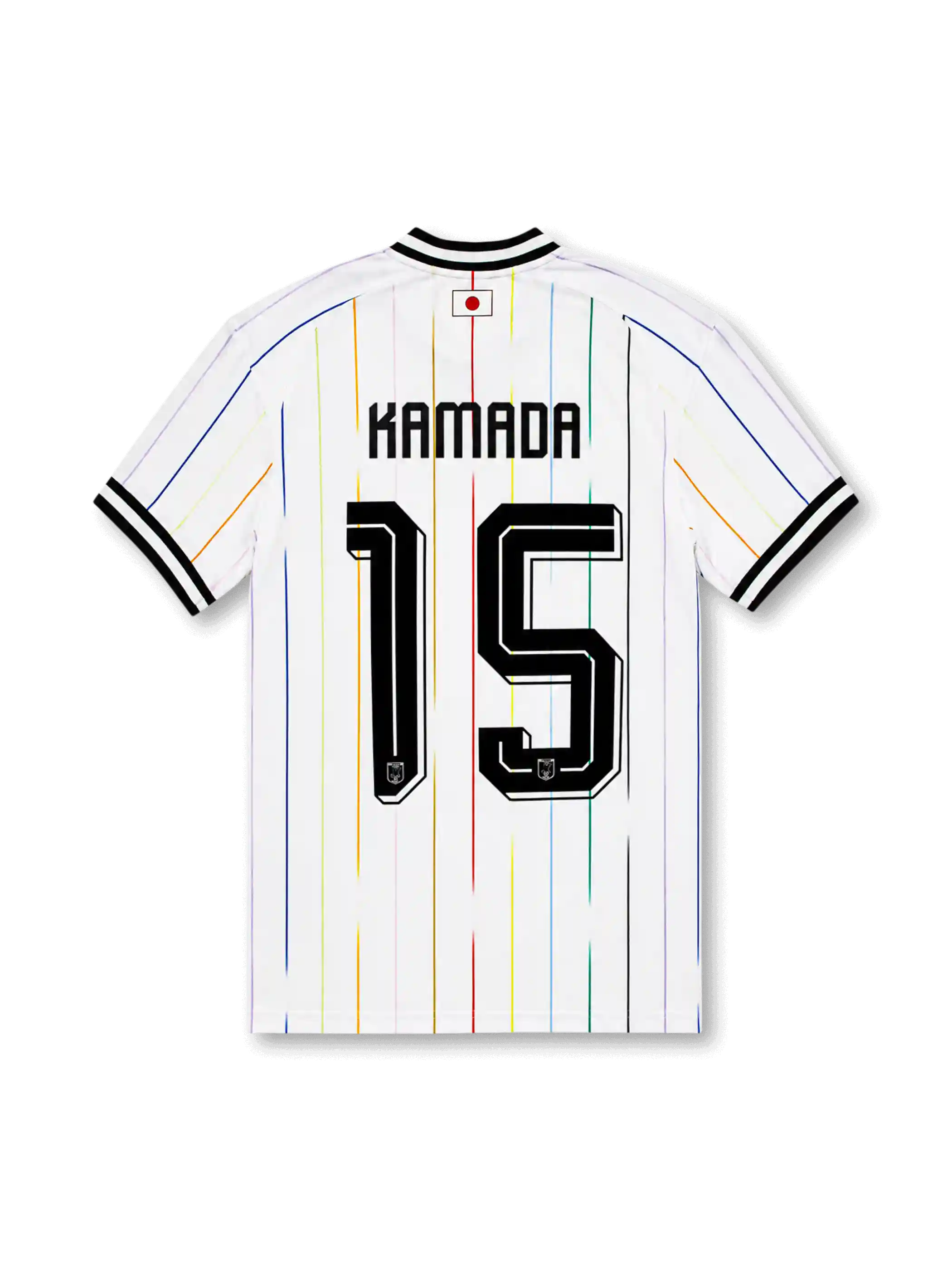 Japan 2026 away replica football jersey in white with Daichi Kamada name and number 15